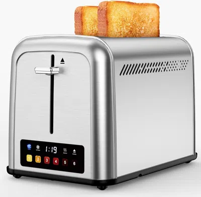 Estassay Touch Screen Toaster 2 Slice Retro Stainless Steel,best Prime 2 Slice Toaster Wide Solt With 6 Shade