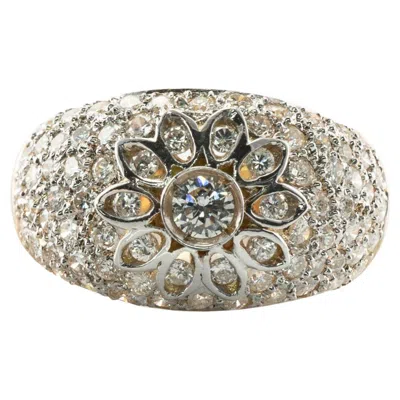 Pre-owned Estate Jewelry Diamond Ring 18k Gold Band Vintage Estate 1.27 Tdw In Multi