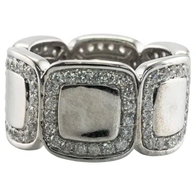 Pre-owned Estate Jewelry Diamond Ring Eternity Wide Band 14k White Gold 1.68 Tdw