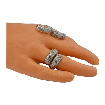 Pre-owned Estate Jewelry Natural Diamond Earrings Ring Set 18k White Gold Cassis 1.82 Tdw Estate