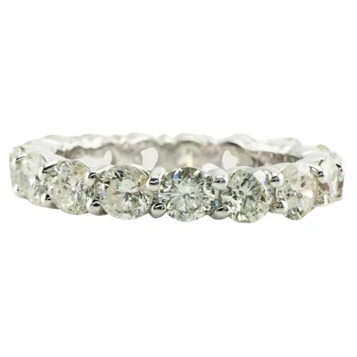 Pre-owned Estate Jewelry Natural Diamond Eternity Ring Band 14k White Gold 3.40 Tdw