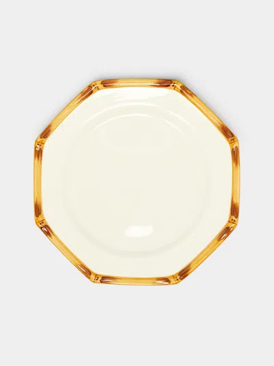 Este Ceramiche Bamboo Hand-painted Ceramic Dinner Plates (set Of 4)  Abask Gift Set