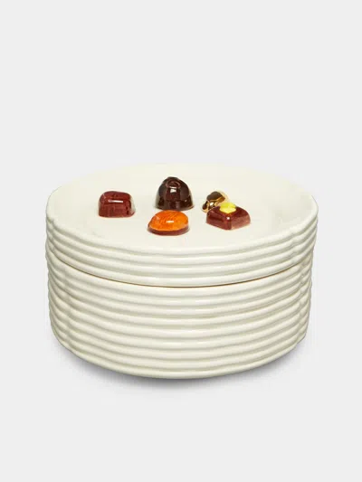 Este Ceramiche Chocolates Hand-painted Ceramic Trompe-l'oeil Box  Abask Luxury Gift