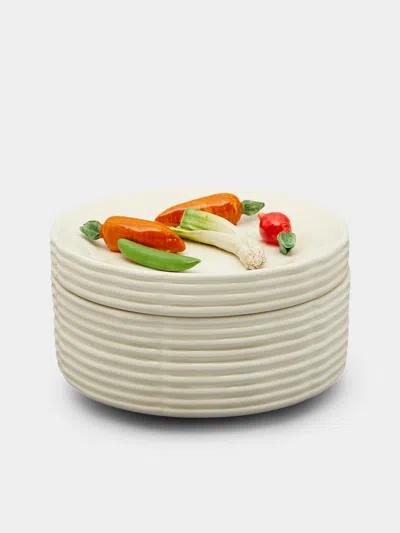 Este Ceramiche Vegetables Hand-painted Ceramic Trompe-l'oeil Box  Abask Luxury Gift