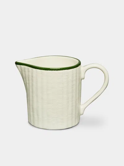Este Ceramiche Wicker Hand-painted Ceramic Pitcher  Abask Luxury Gift