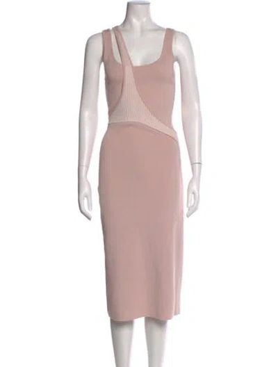 Pre-owned Esteban Cortazar Asymmetrical Knee-length Dress In Pink