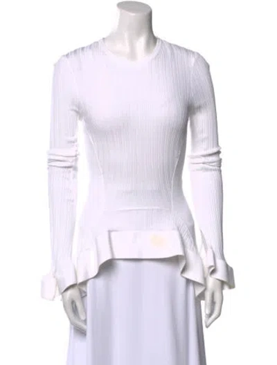 Pre-owned Esteban Cortazar Crew Neck Long Sleeve Top In Neutral