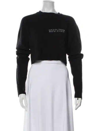 Pre-owned Esteban Cortazar Merino Wool Graphic Print Sweater In Black