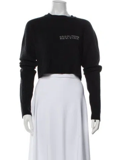 Pre-owned Esteban Cortazar Merino Wool Graphic Print Sweater In Black