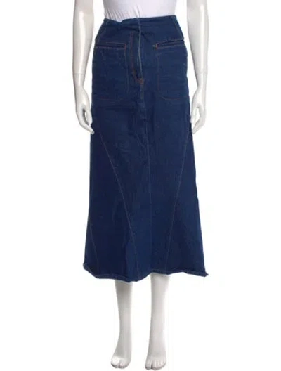 Pre-owned Esteban Cortazar Midi Length Skirt In Blue