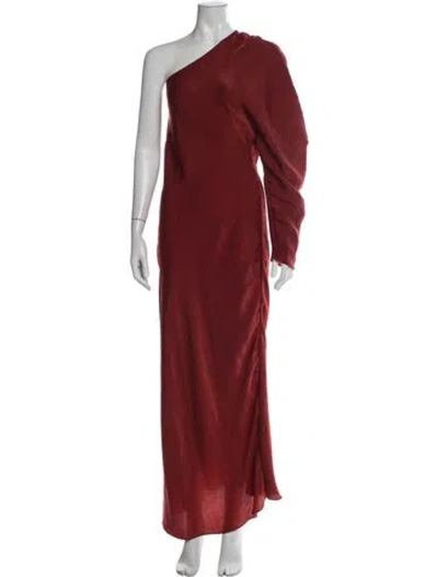 Pre-owned Esteban Cortazar One-shoulder Long Dress In Red
