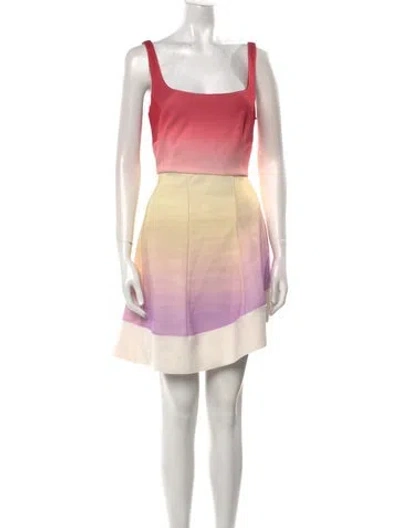 Pre-owned Esteban Cortazar Printed Mini Dress In Neutral