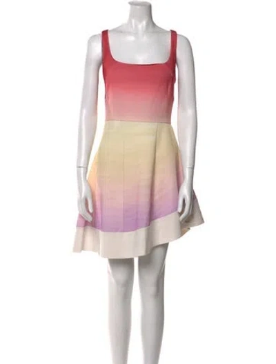 Pre-owned Esteban Cortazar Printed Mini Dress In Pink