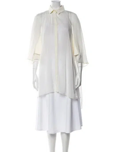 Pre-owned Esteban Cortazar Three-quarter Sleeve Top W/ Tags In Neutral