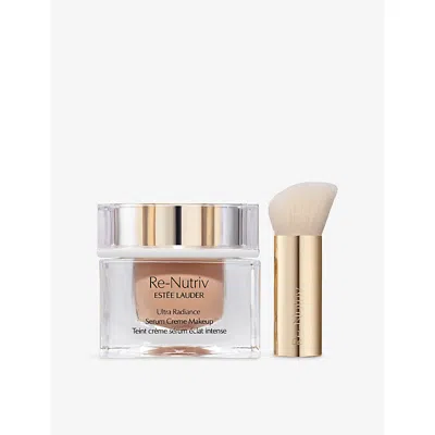 Estée Lauder 3c2 Pebble Re-nutriv Ultra Radiance Serum Creme Foundation 30ml In Gray