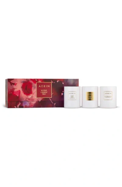Estée Lauder Aerin 3-piece Votive Candle Set (limited Edition) $115 Value In White