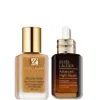 Estée Lauder Double Wear Stay-in-place Makeup & Advanced Night Repair Serum Bundle (various Shades) - 3w0 Warm Cr In Transparent