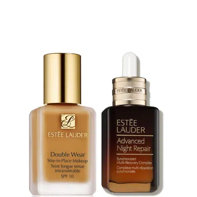 Estée Lauder Double Wear Stay-in-place Makeup & Advanced Night Repair Serum Bundle (various Shades) - 3w0 Warm Cr In Transparent