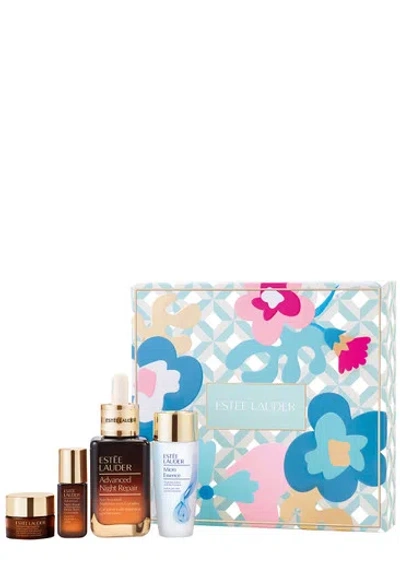 Estée Lauder Limited Edition Advanced Night Repair Skincare 4-piece Gift Set, Beauty Gift Set, Flora In White