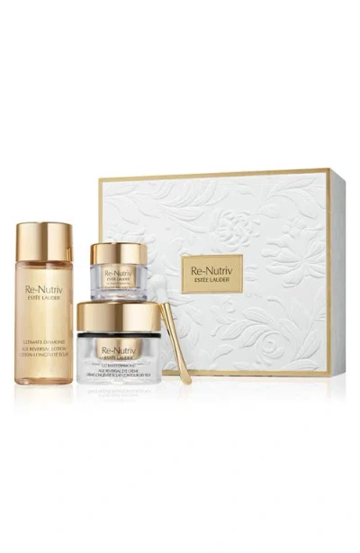 Estée Lauder Re-nutriv Ultimate Diamond Eye Cream Skin Care Set In Transparent