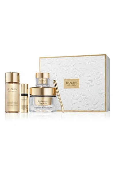 Estée Lauder Re-nutriv Ultimate Diamond Transformative Brilliance Soft Cream Set $515 Value In Transparent