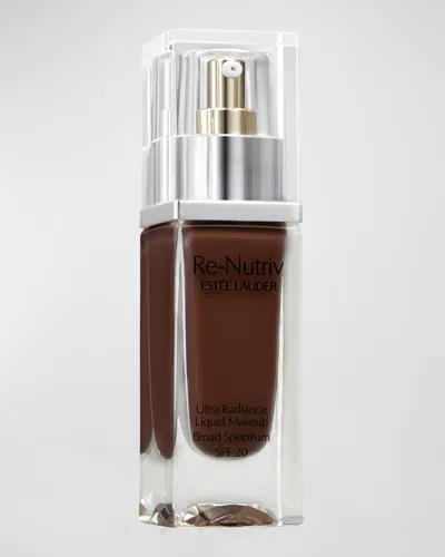 Estée Lauder Re-nutriv Ultra Radiance Liquid Foundation Spf 20 In N Espresso (deepest With Neutral Rich Br