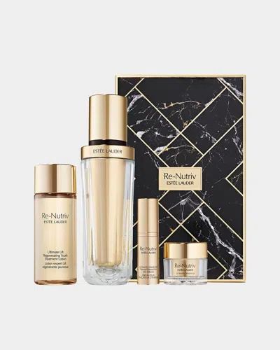 Estée Lauder Re-nutriv Unforgettable Radiance Ritual Skincare Set In White