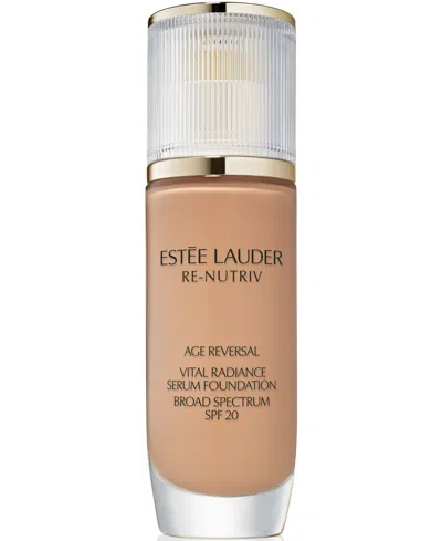 Estée Lauder Re-nutriv Age Reversal Vital Radiance Serum Foundation Spf 20, 1 Oz. In Brown