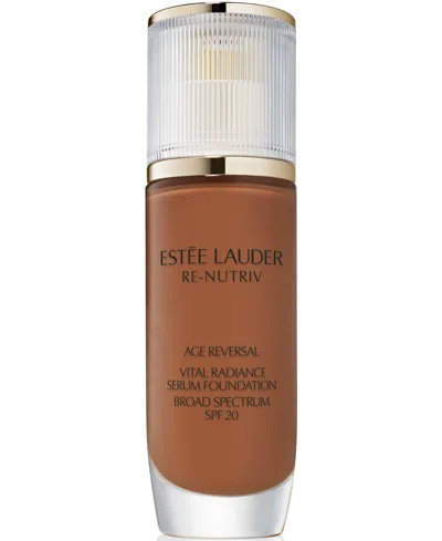 Estée Lauder Re-nutriv Age Reversal Vital Radiance Serum Foundation Spf 20, 1 Oz. In Brown