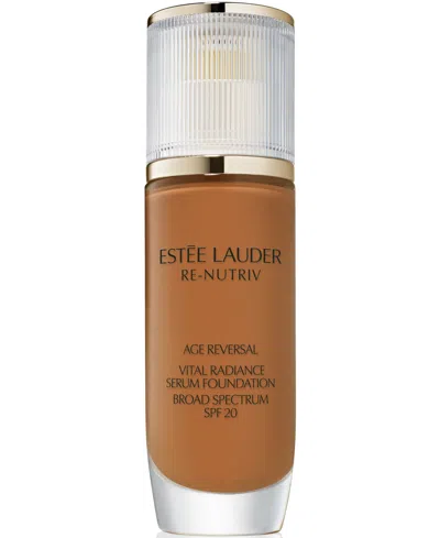 Estée Lauder Re-nutriv Age Reversal Vital Radiance Serum Foundation Spf 20, 1 Oz. In Brown