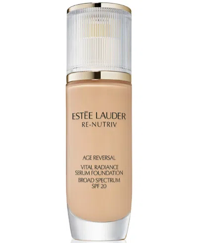 Estée Lauder Re-nutriv Age Reversal Vital Radiance Serum Foundation Spf 20, 1 Oz. In Transparent
