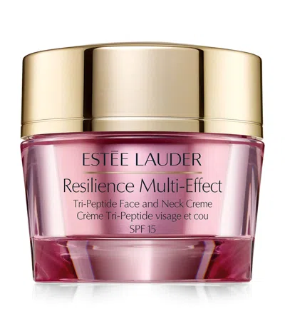 Estée Lauder Resilience Multi-effect Tri-peptide Face And Neck Creme Spf 15 Normal/combination Skin In White