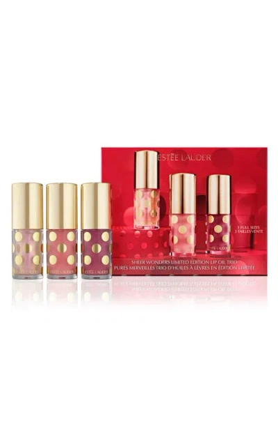 Estée Lauder Sheer Wonders Lip Oil Trio Gift Set In Transparent
