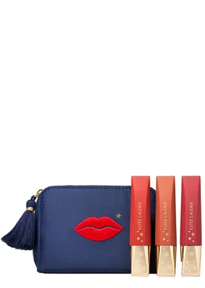 Estée Lauder Super Plush Lips Pure Color Gift Set, Beauty Gift Set, Velvet In White