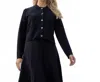 Esteem Couture Aurora Knit Jacket In Black In Blue