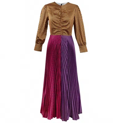 Esteem Couture Cailyn Color Block Dress In Multicolor