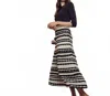 Esteem Couture Heather Midi Skirt In Black/white In Multi