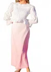 Esteem Couture Kellie Midi Skirt In Pink In Pink