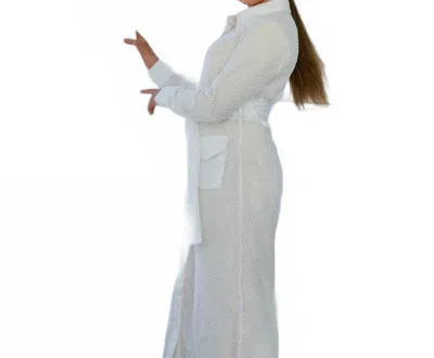 Esteem Couture Kylie Button-down Dress In Ivory In White
