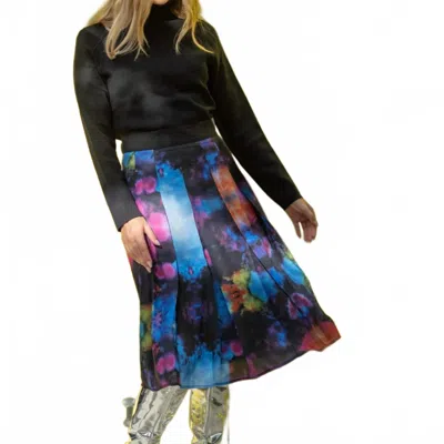 Esteem Couture Lucille Midi Skirt In Multicolor In Black