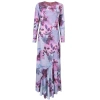 Esteem Couture Ny Women's Pink / Purple Leah-midi Mesh Panel Dress In Pink/purple