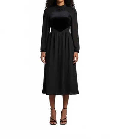 Esteem Couture Vivian Midi Dress In Black