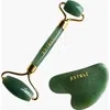 Esteli Aventurine Roller And Gua Sha Set In Dark Green