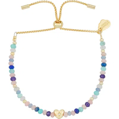 Estella Bartlett Ameli Pastel Stone Heart Bracelet In Multi
