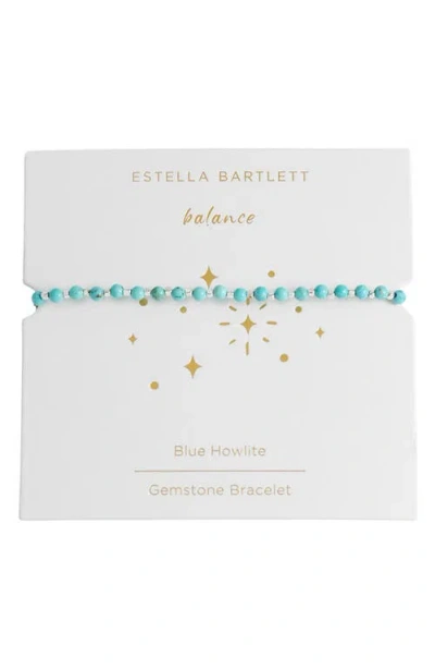 Estella Bartlett Amelia Beaded Slide Bracelet In Blue