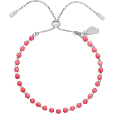 Estella Bartlett Amelia Beaded Slide Bracelet In Silver