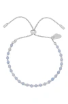 Estella Bartlett Amelia Beaded Slide Bracelet In Silver