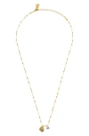 Estella Bartlett Beaded Chain & Molton Pebbles Necklace In Gold