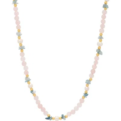 Estella Bartlett Beaded Stone Necklace In Multi