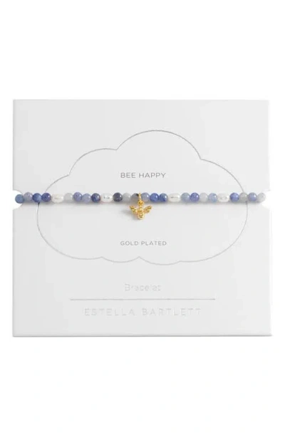 Estella Bartlett Blue Aventurine Beaded Bee Bracelet